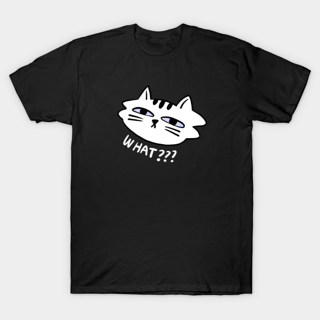 Cat say what? T-Shirt by Iniistudio